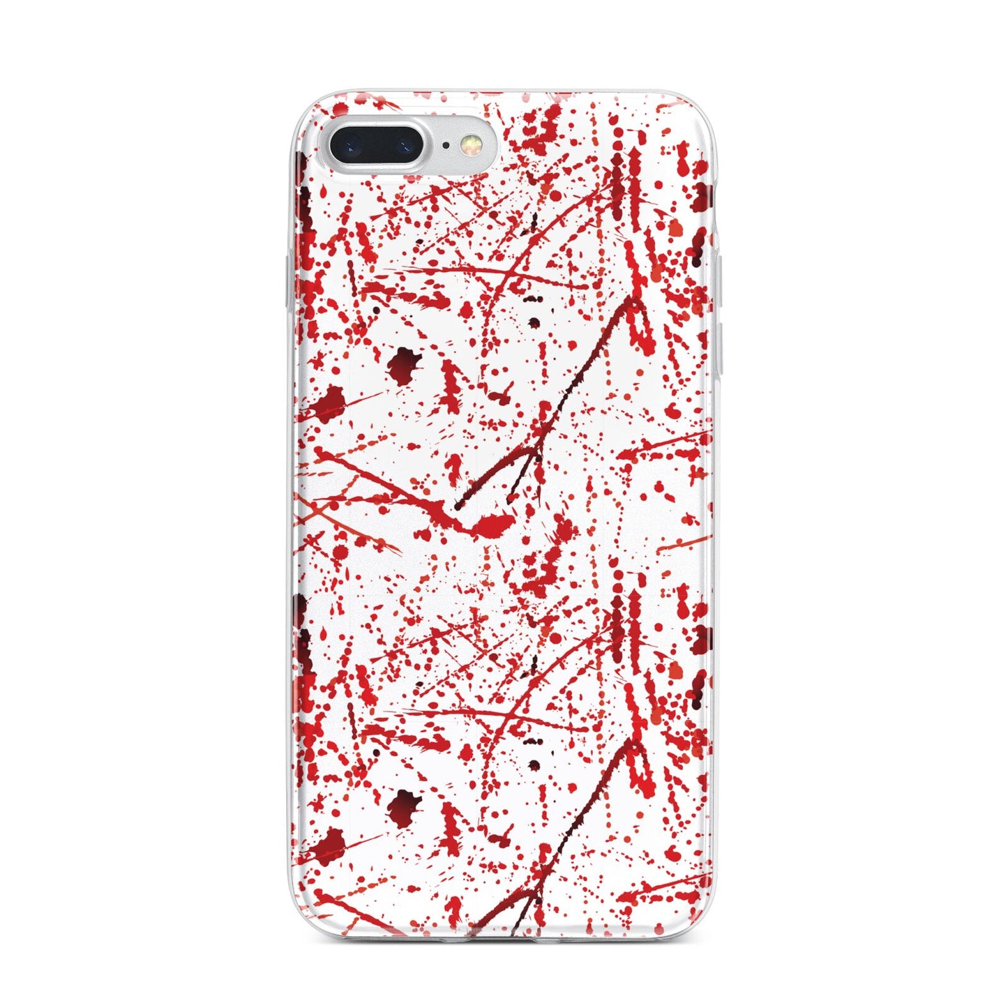 Blood Splatter iPhone 7 Plus Bumper Case on Silver iPhone