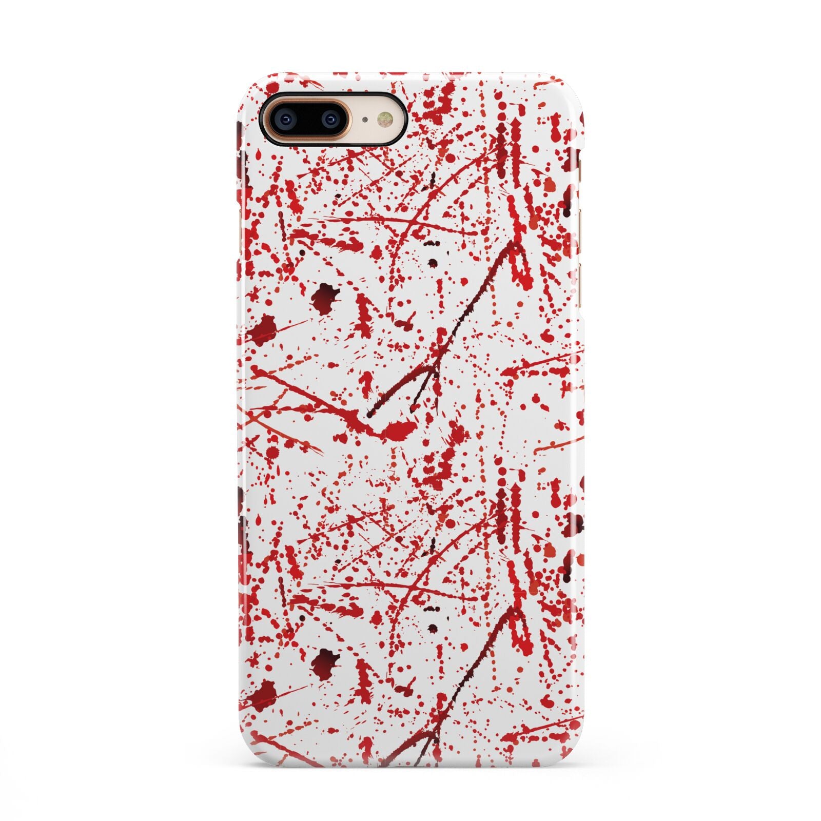 Blood Splatter iPhone 8 Plus 3D Snap Case on Gold Phone
