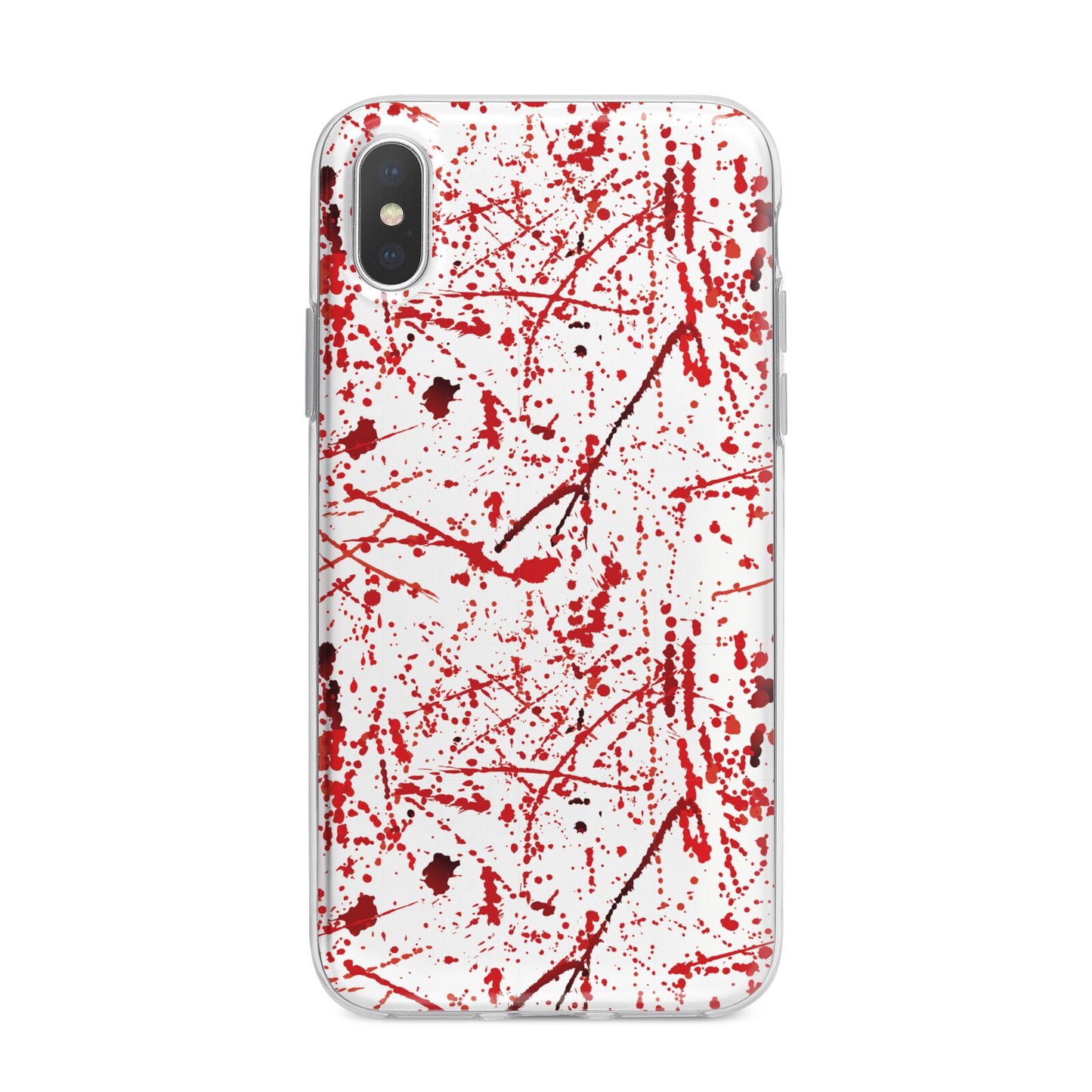 Blood Splatter iPhone X Bumper Case on Silver iPhone Alternative Image 1