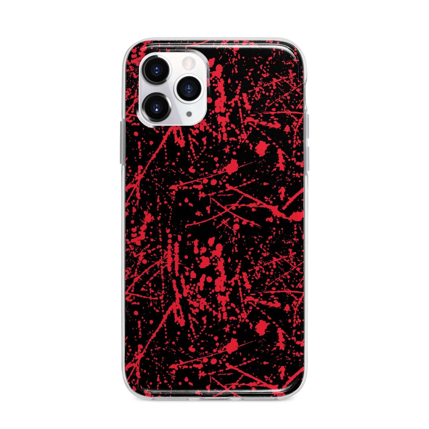 Blood Splatters Apple iPhone 11 Pro Max in Silver with Bumper Case