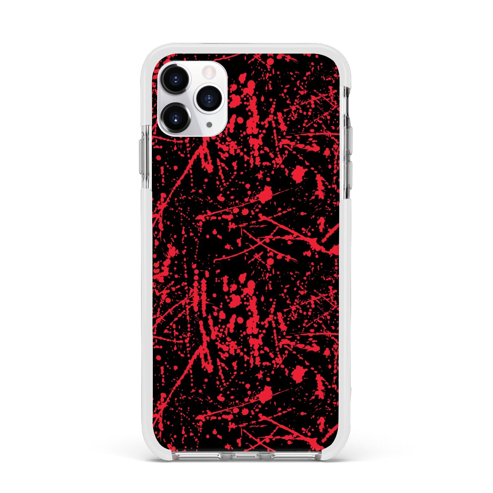 Blood Splatters Apple iPhone 11 Pro Max in Silver with White Impact Case