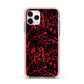Blood Splatters Apple iPhone 11 Pro in Silver with Pink Impact Case