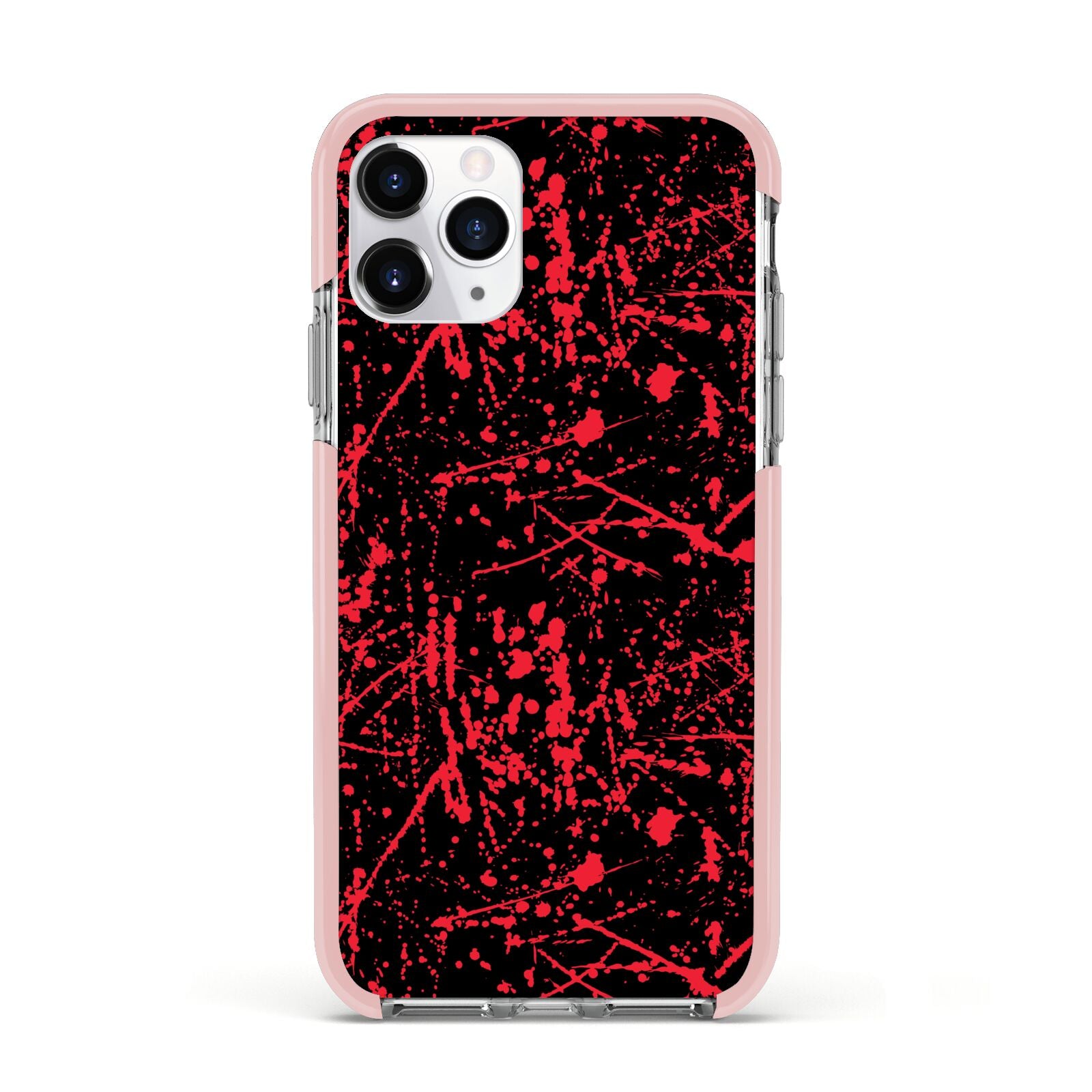 Blood Splatters Apple iPhone 11 Pro in Silver with Pink Impact Case