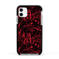 Blood Splatters Apple iPhone 11 in White with Black Impact Case