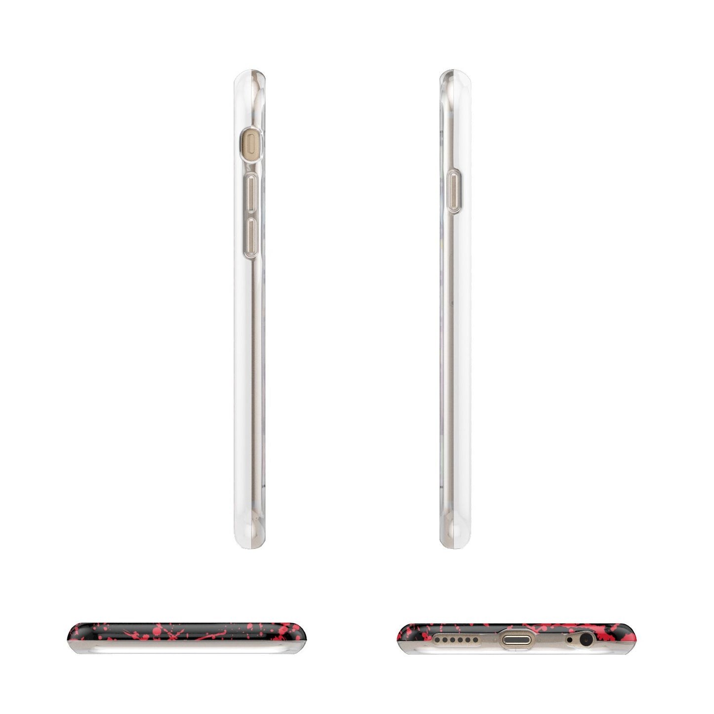 Blood Splatters Apple iPhone 6 3D Wrap Tough Case Alternative Image Angles