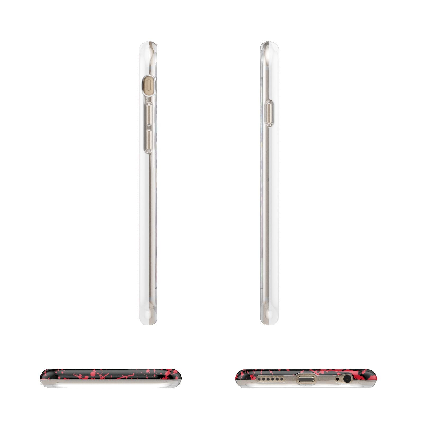 Blood Splatters Apple iPhone 6 3D Wrap Tough Case Alternative Image Angles