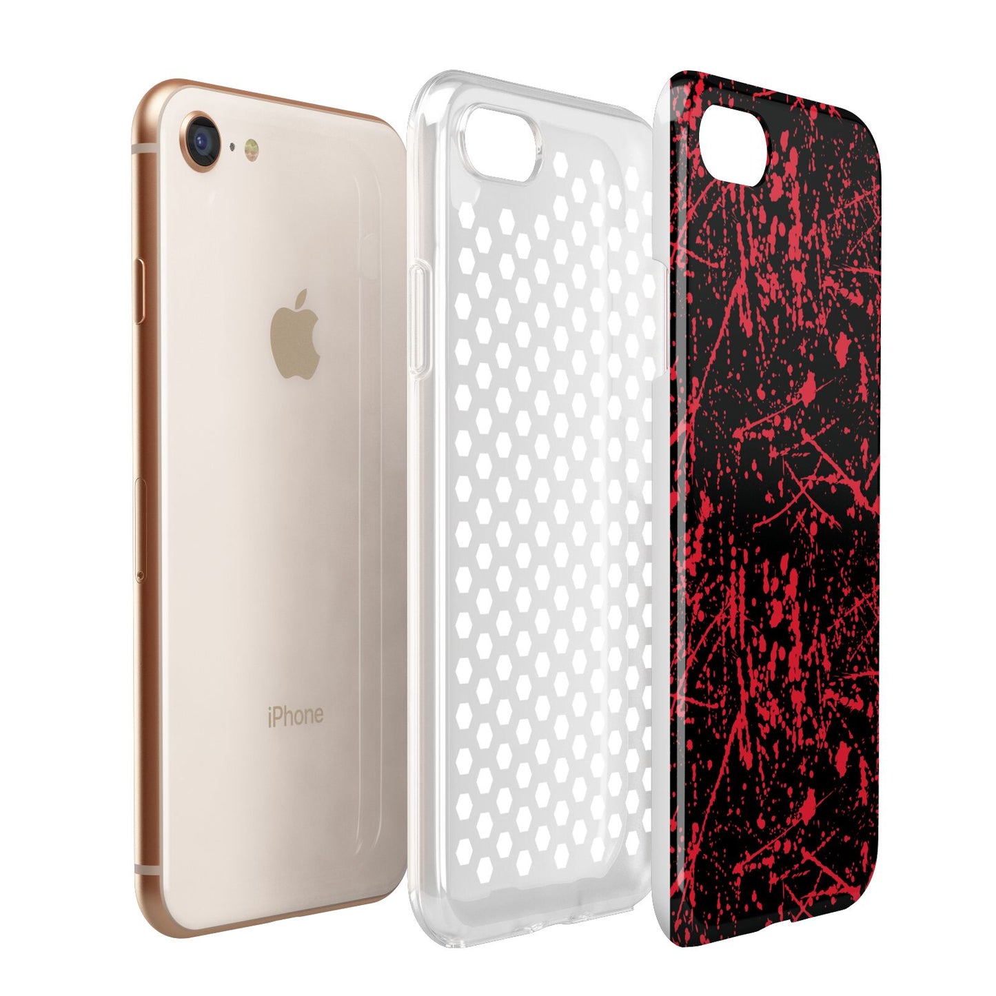 Blood Splatters Apple iPhone 7 8 3D Tough Case Expanded View