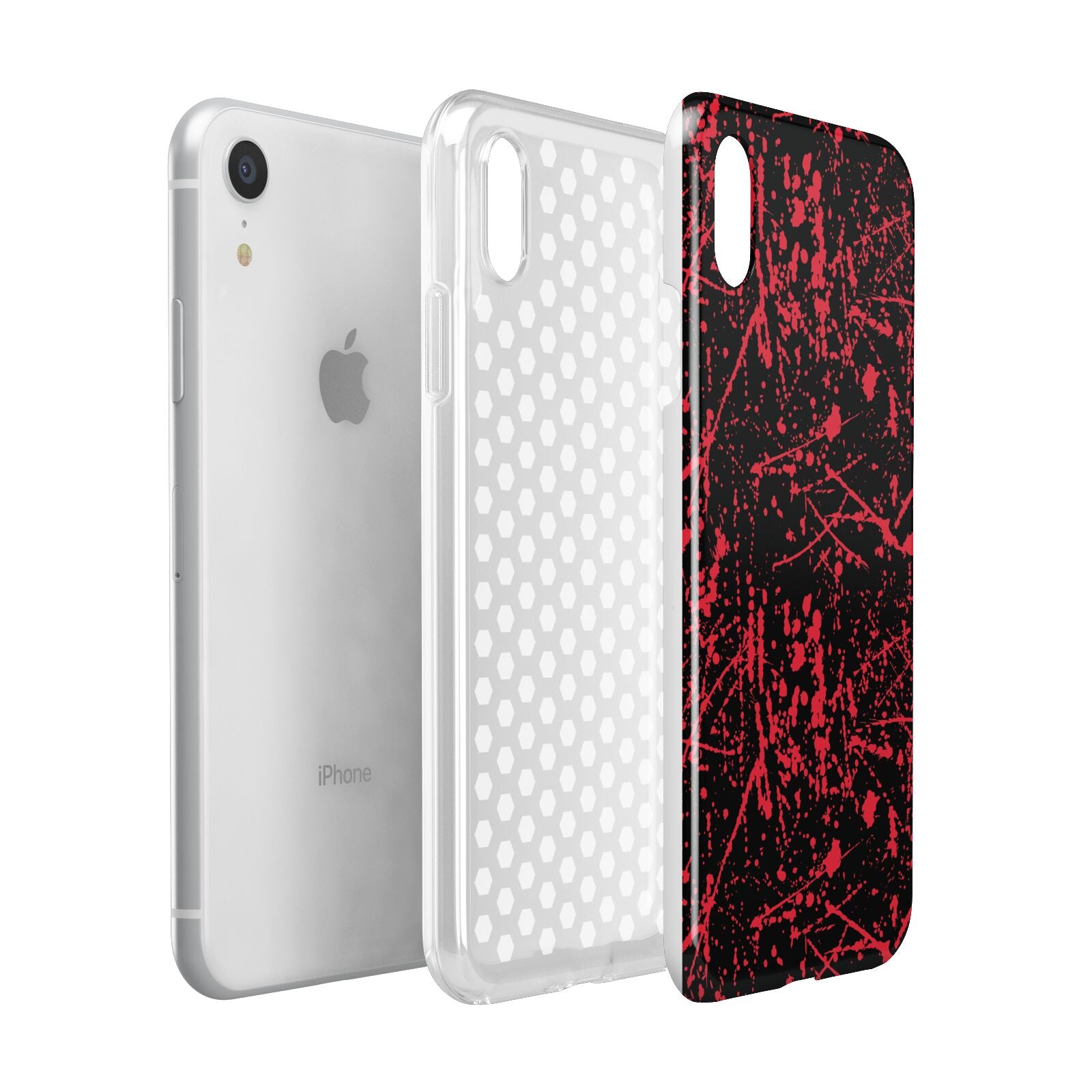 Blood Splatters Apple iPhone XR White 3D Tough Case Expanded view