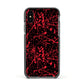 Blood Splatters Apple iPhone Xs Impact Case Black Edge on Black Phone