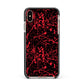 Blood Splatters Apple iPhone Xs Max Impact Case Black Edge on Gold Phone