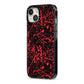 Blood Splatters iPhone 13 Black Impact Case Side Angle on Silver phone