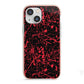 Blood Splatters iPhone 13 Mini TPU Impact Case with Pink Edges