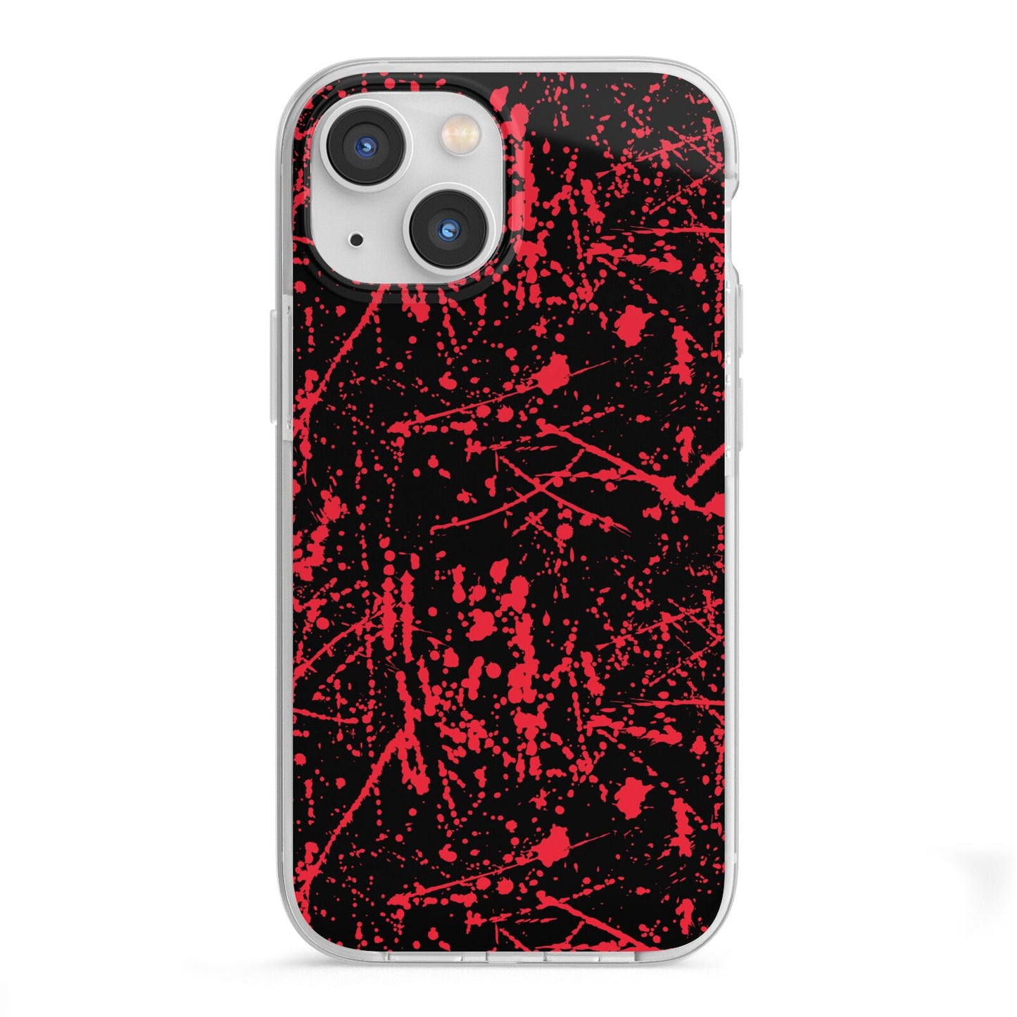 Blood Splatters iPhone 13 Mini TPU Impact Case with White Edges