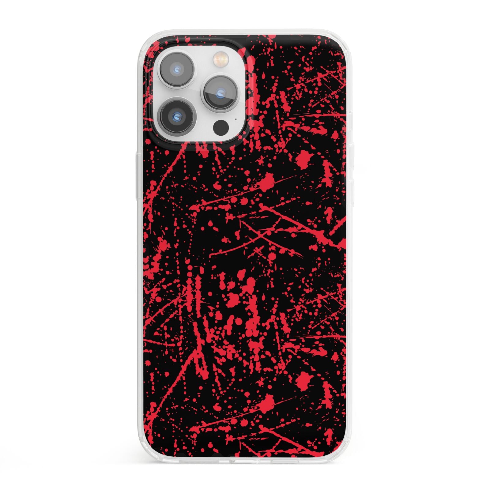 Blood Splatters iPhone 13 Pro Max Clear Bumper Case