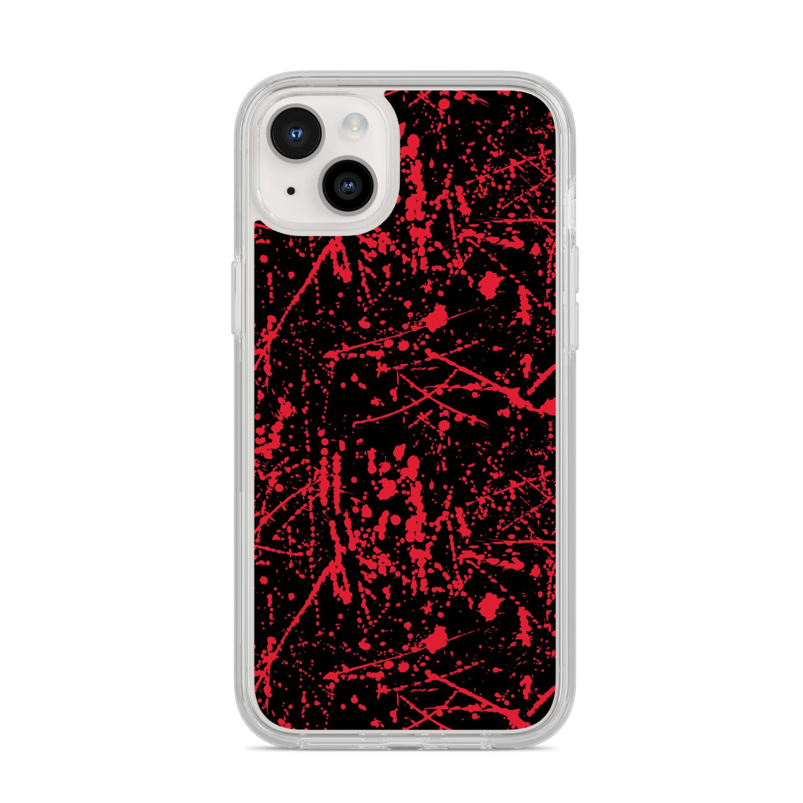 Blood Splatters iPhone 14 Plus Clear Tough Case Starlight