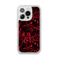 Blood Splatters iPhone 14 Pro Clear Tough Case Silver