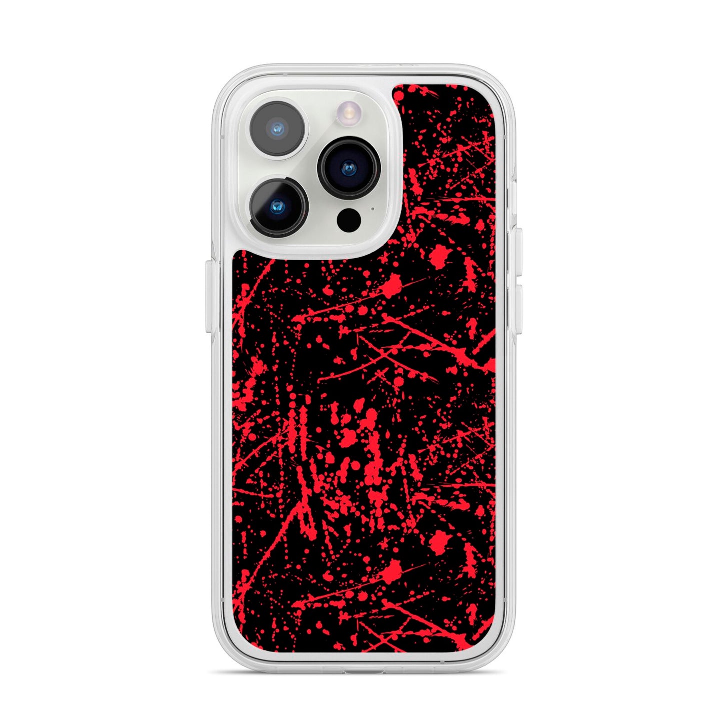 Blood Splatters iPhone 14 Pro Clear Tough Case Silver