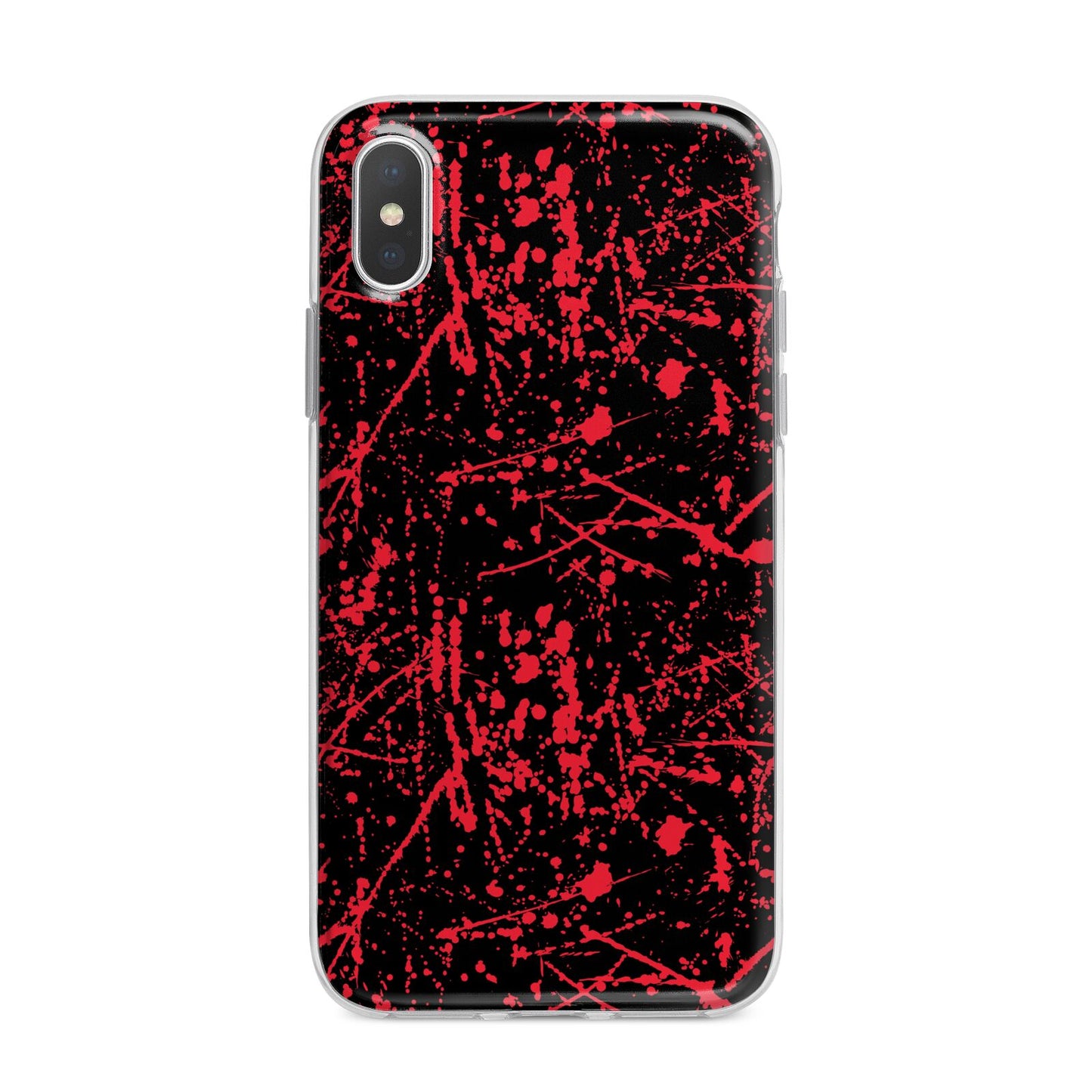 Blood Splatters iPhone X Bumper Case on Silver iPhone Alternative Image 1