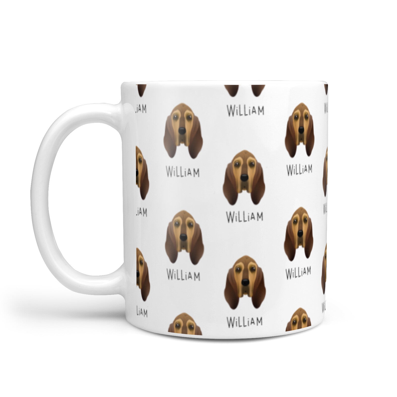 Bloodhound Icon with Name 10oz Mug Alternative Image 1