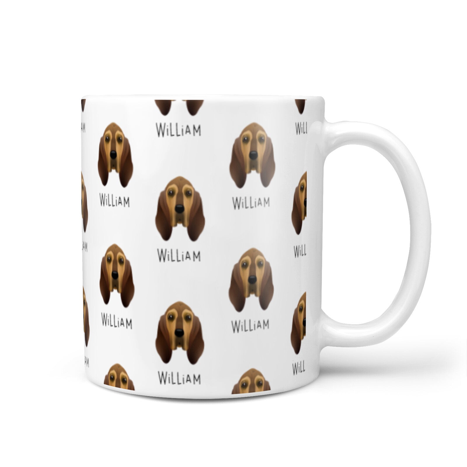 Bloodhound Icon with Name 10oz Mug