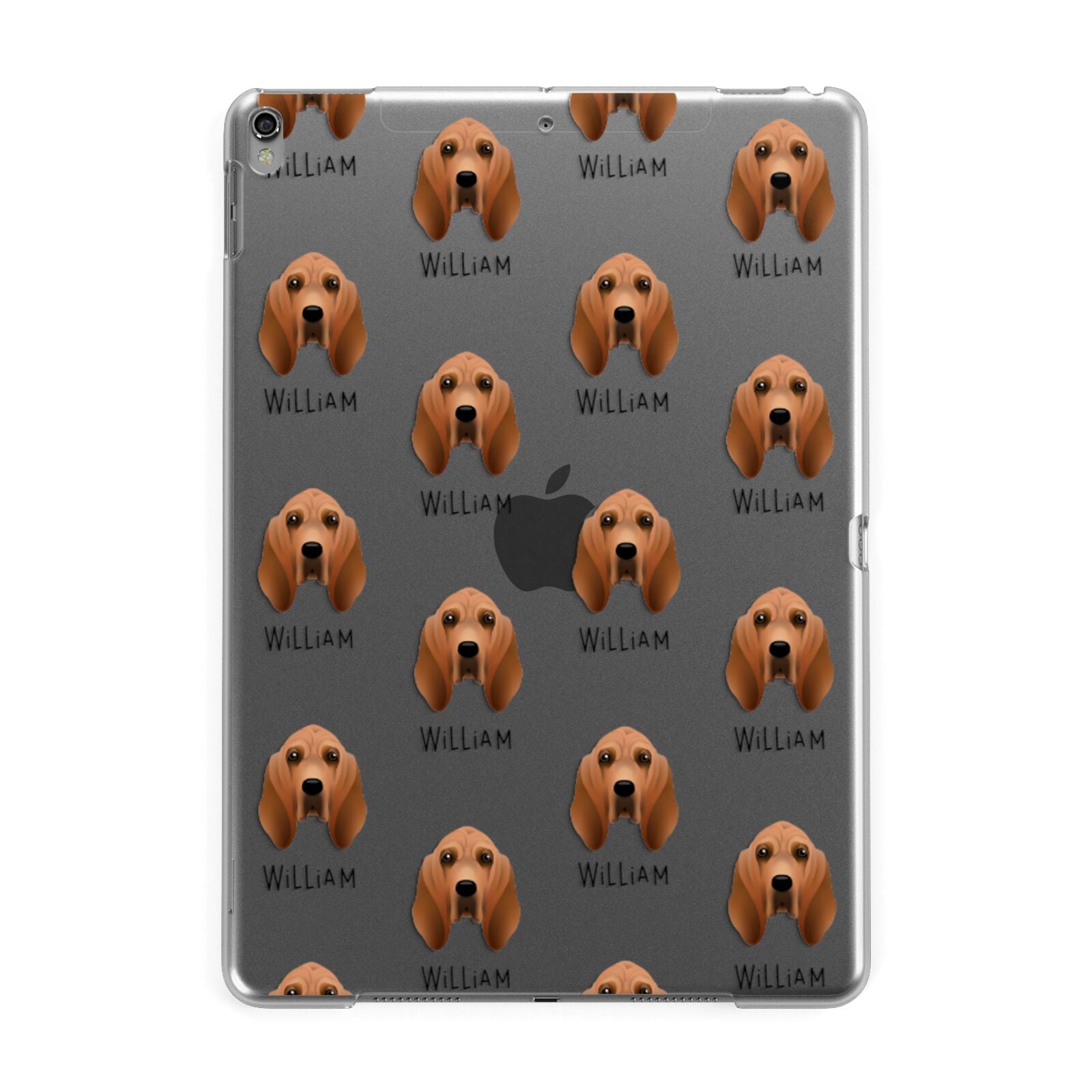 Bloodhound Icon with Name Apple iPad Grey Case