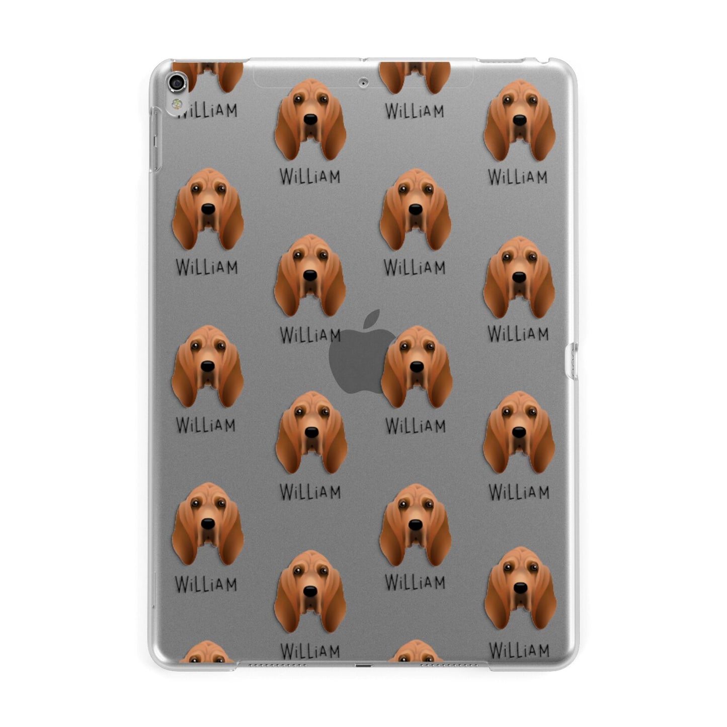 Bloodhound Icon with Name Apple iPad Silver Case