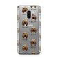 Bloodhound Icon with Name Samsung Galaxy S9 Plus Case on Silver phone