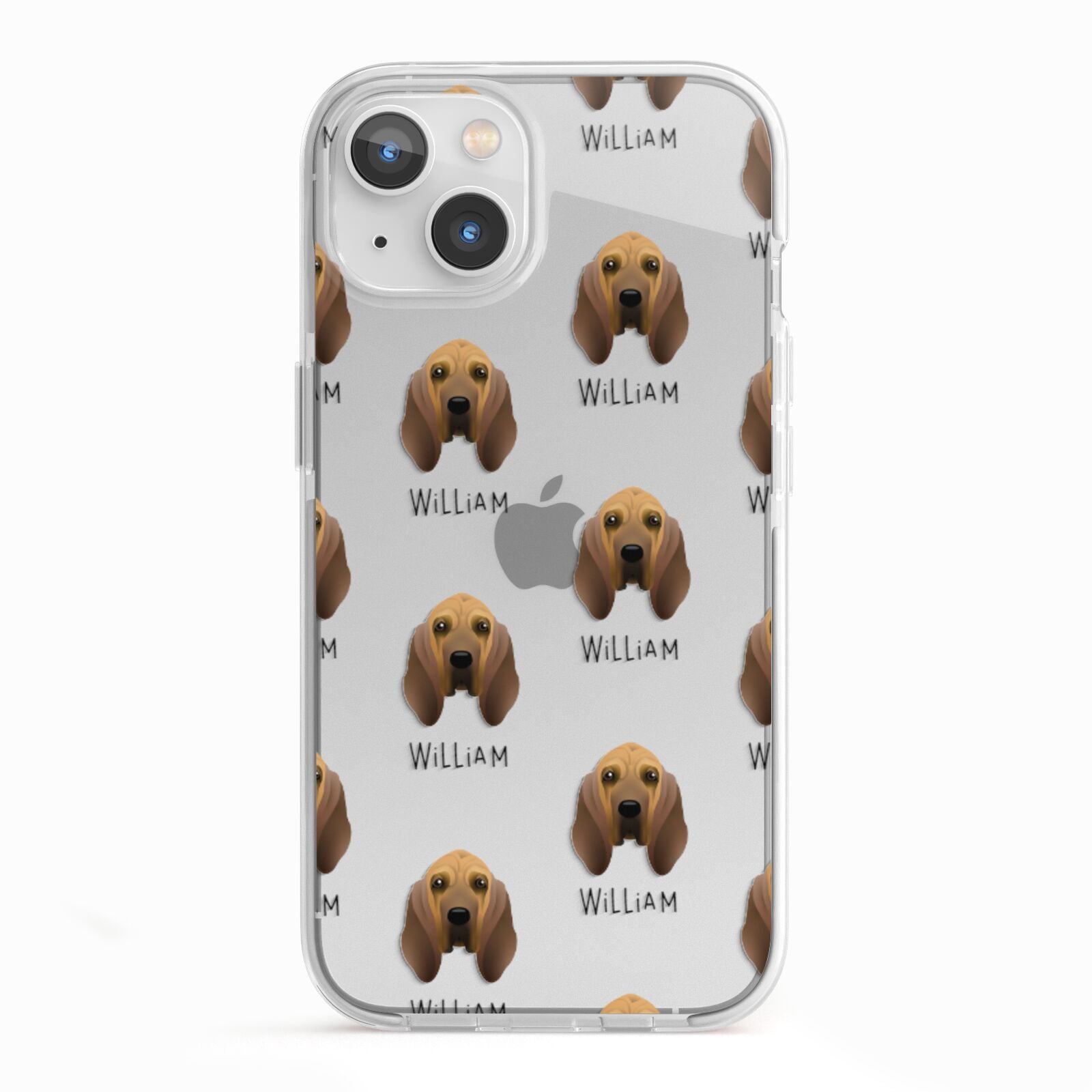 Bloodhound Icon with Name iPhone 13 TPU Impact Case with White Edges