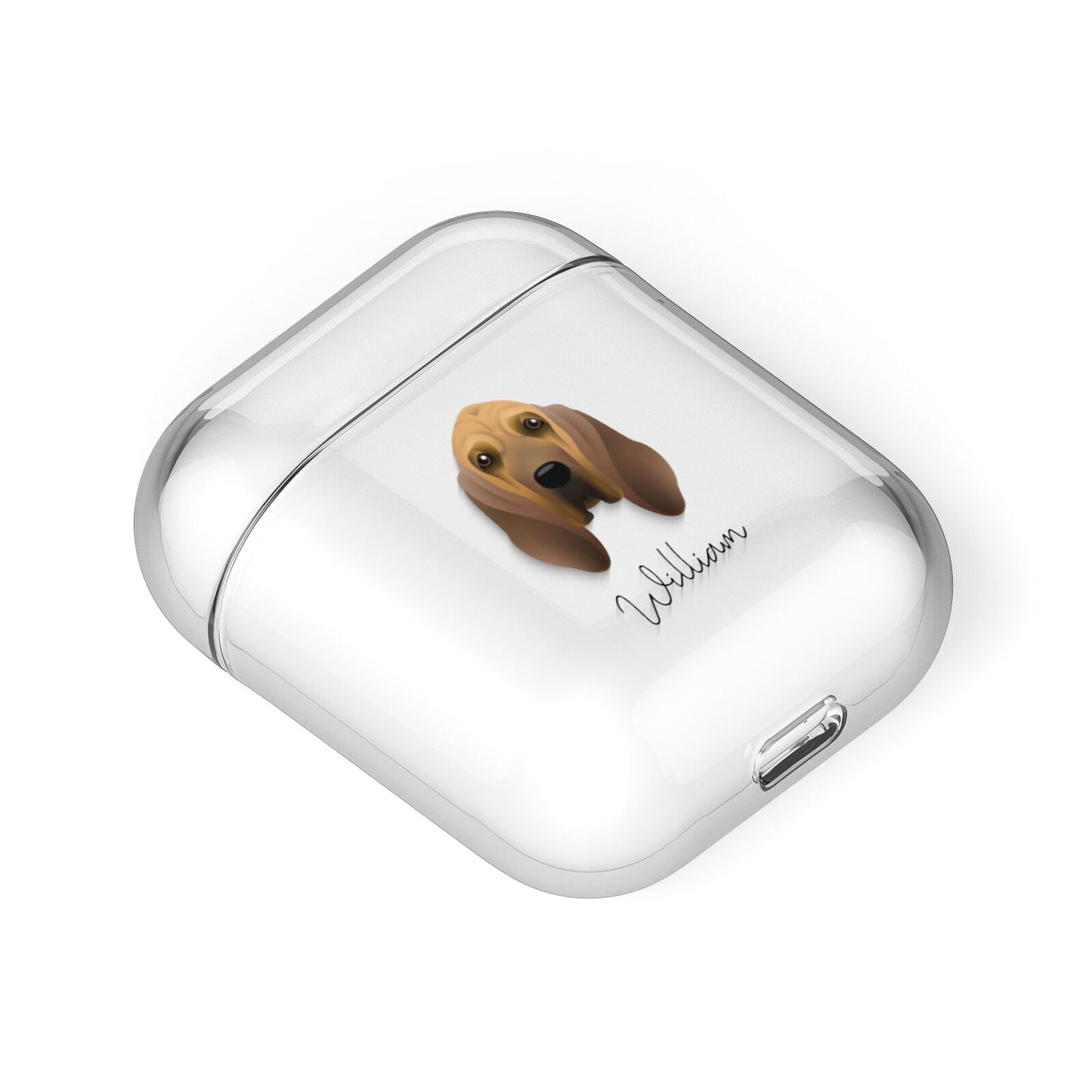 Bloodhound Personalised AirPods Case Laid Flat