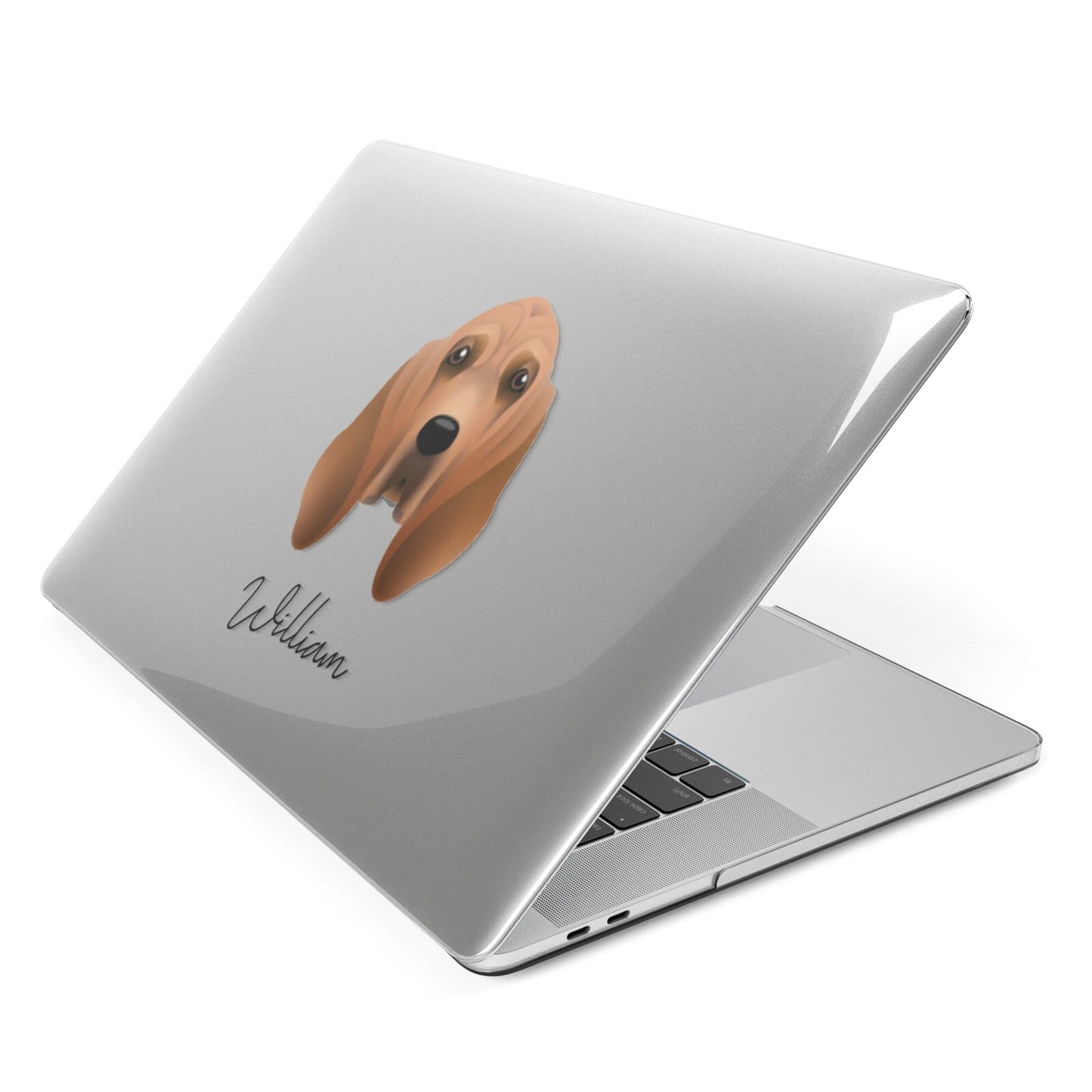 Bloodhound Personalised Apple MacBook Case Side View