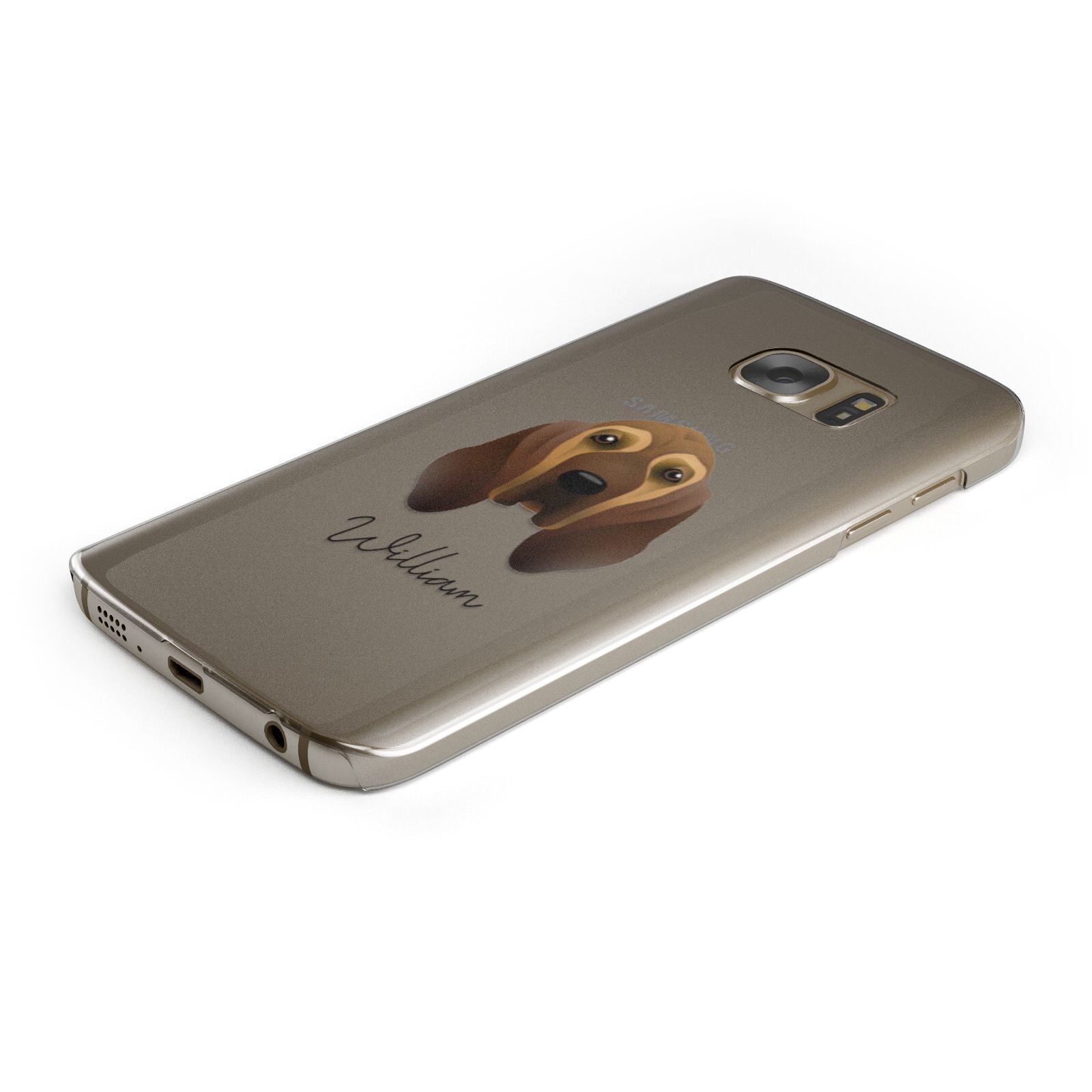 Bloodhound Personalised Samsung Galaxy Case Bottom Cutout