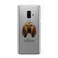 Bloodhound Personalised Samsung Galaxy S9 Plus Case on Silver phone