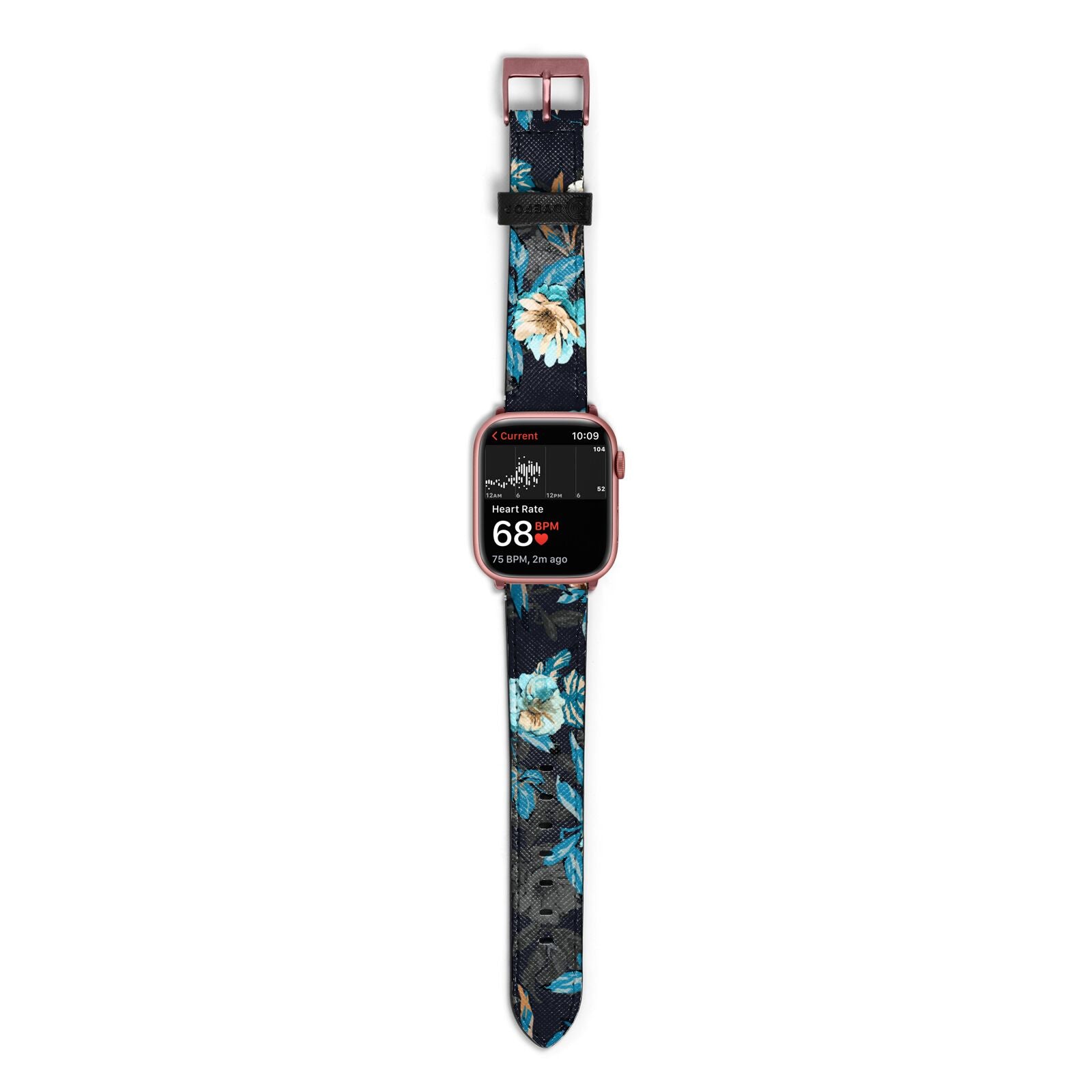 Blossom Flowers Apple Watch Strap Size 38mm with Rose Gold Hardware