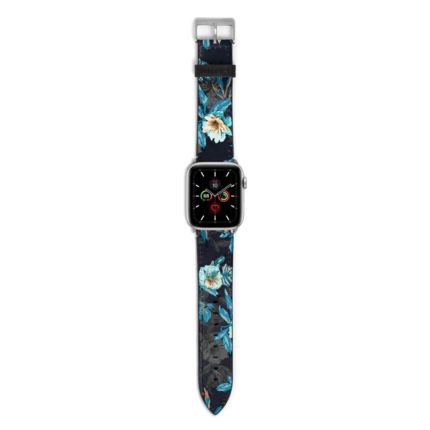 Blossom Flowers Apple Watch Strap with Silver Hardware
