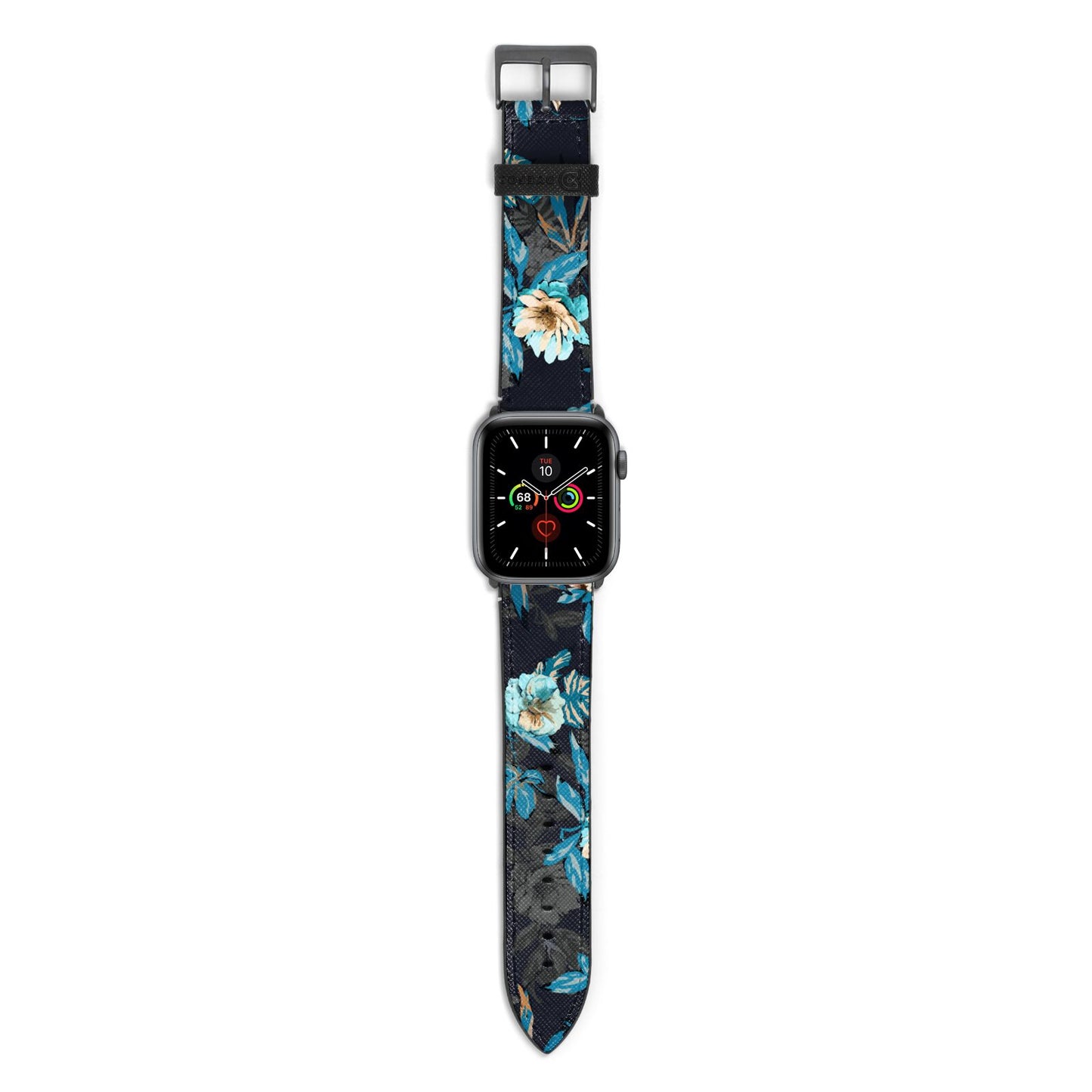 Blossom Flowers Apple Watch Strap with Space Grey Hardware