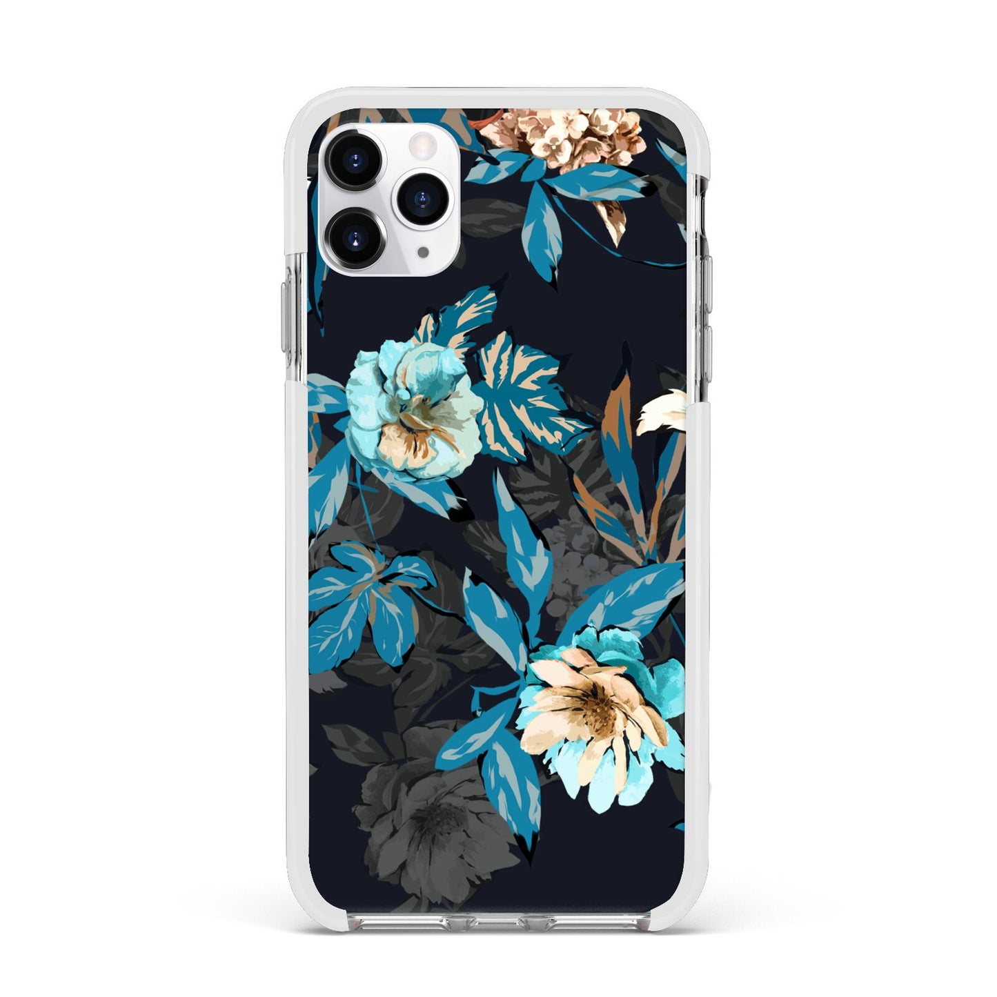 Blossom Flowers Apple iPhone 11 Pro Max in Silver with White Impact Case