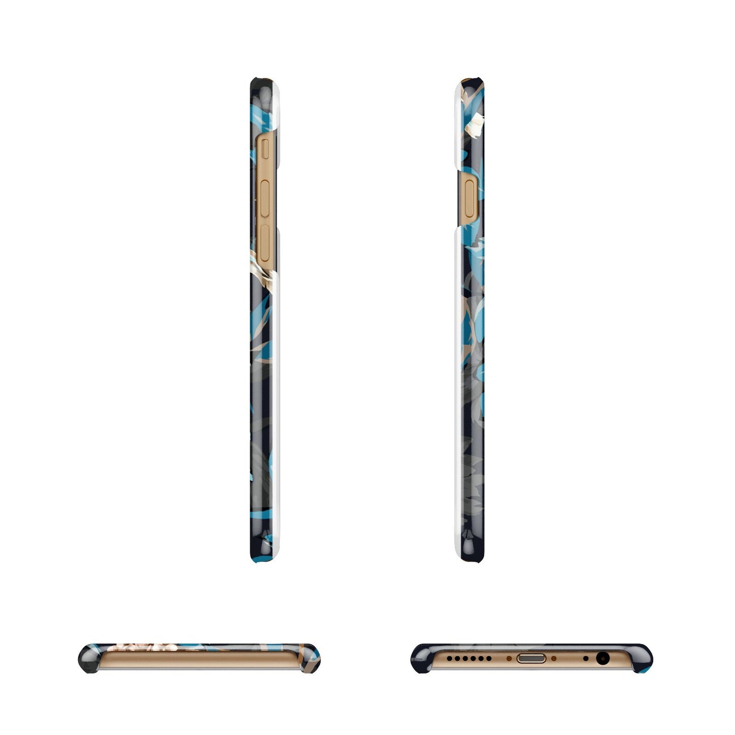 Blossom Flowers Apple iPhone 6 3D Wrap Snap Case Angled Images