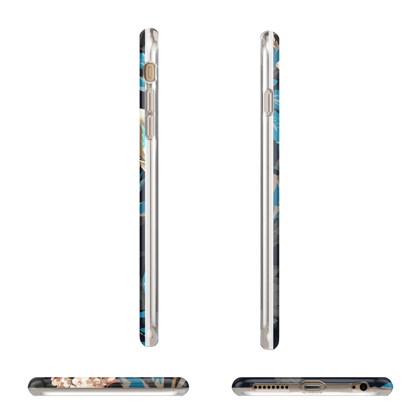 Blossom Flowers Apple iPhone 6 Plus 3D Wrap Tough Case Alternative Image Angles