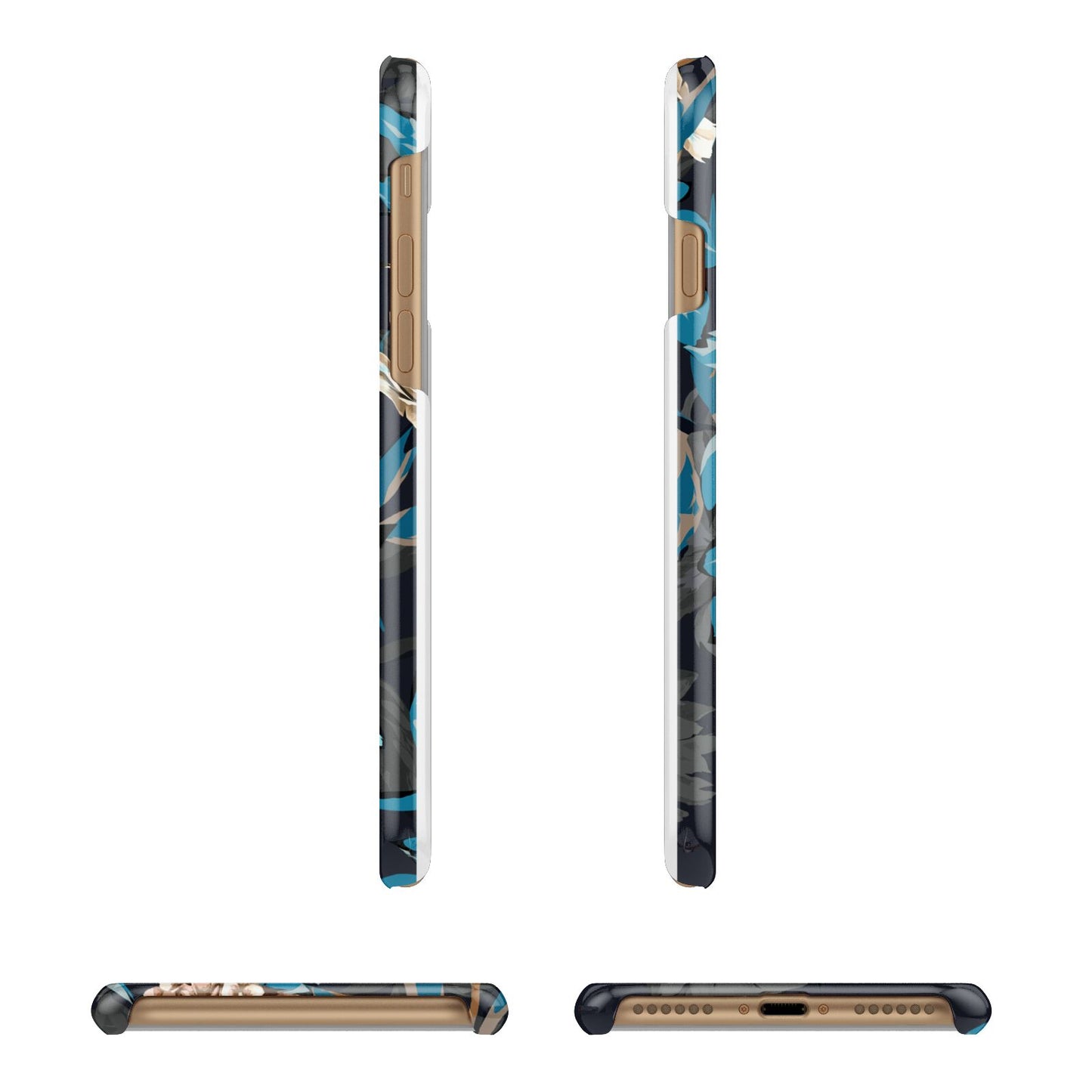 Blossom Flowers Apple iPhone 7 8 3D Wrap Snap Case Angled Images