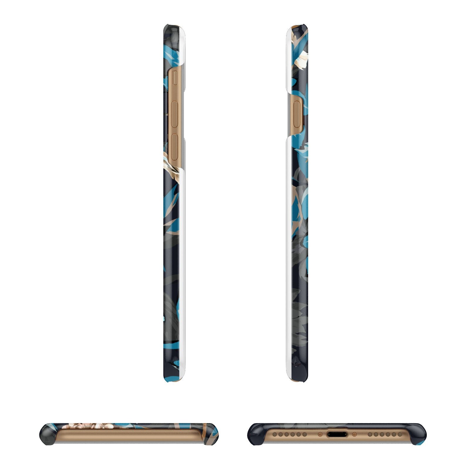 Blossom Flowers Apple iPhone 7 8 3D Wrap Snap Case Angled Images