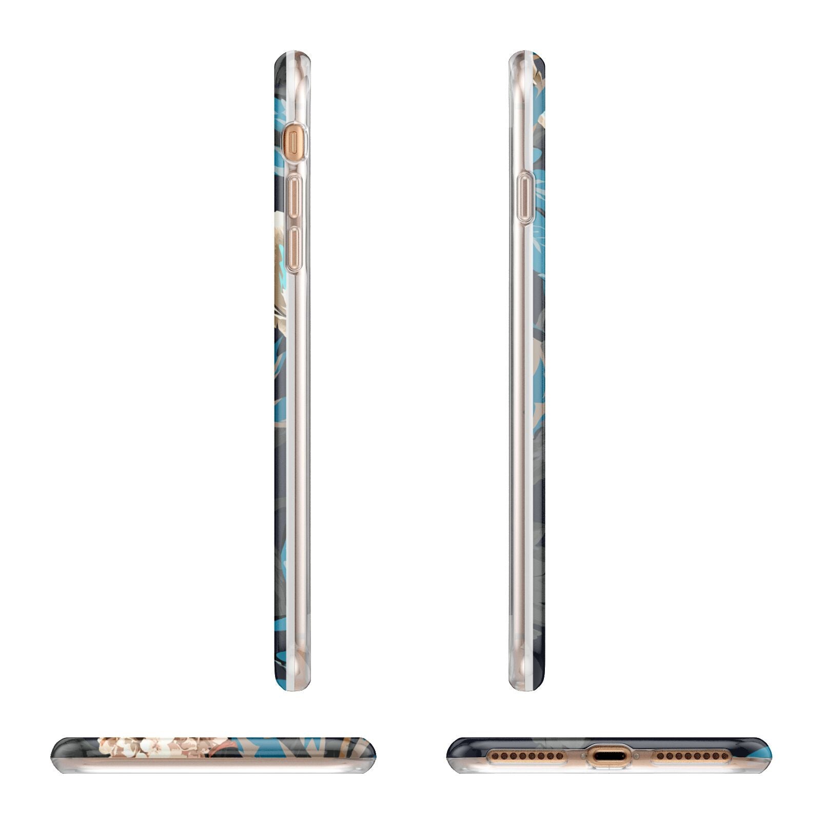 Blossom Flowers Apple iPhone 7 8 Plus 3D Wrap Tough Case Alternative Image Angles