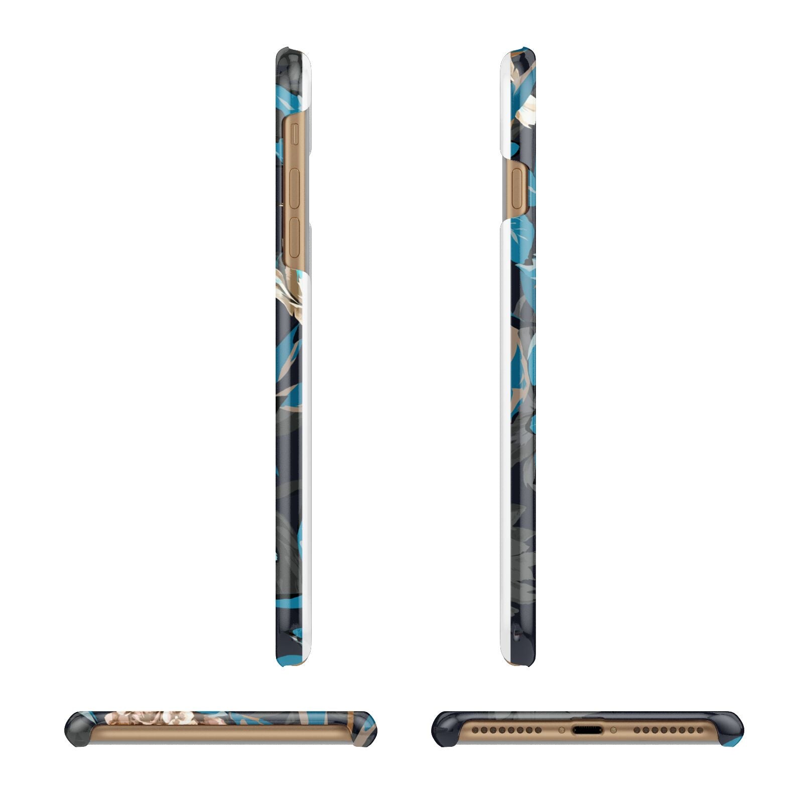 Blossom Flowers Apple iPhone 7 Plus 3D Wrap Snap Case Angled Images