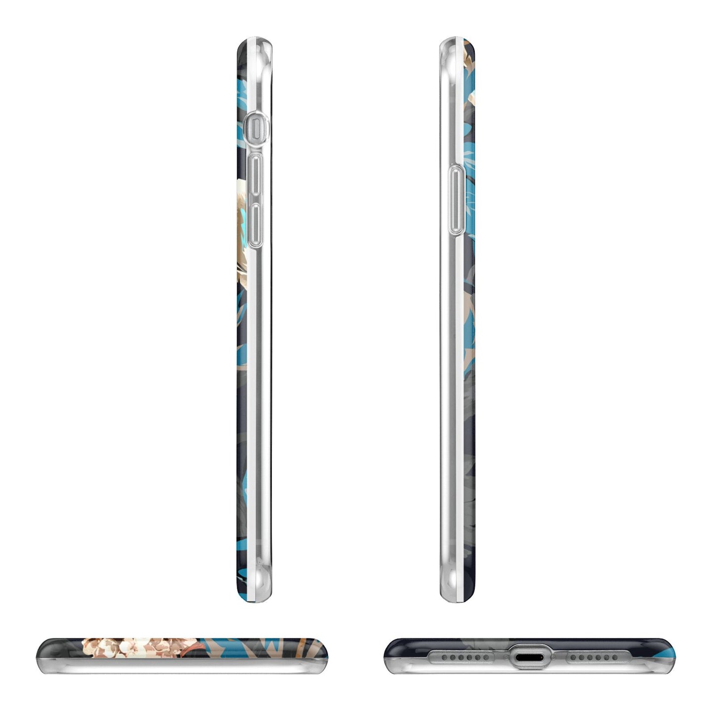 Blossom Flowers Apple iPhone XR in White with 3D Wrap Tough Case Alternative Image Angles