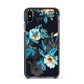 Blossom Flowers Apple iPhone Xs Max Impact Case Black Edge on Black Phone