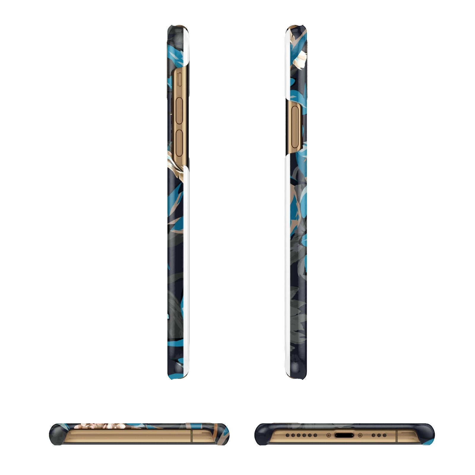 Blossom Flowers iPhone 11 3D Snap Case Angle Images