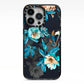 Blossom Flowers iPhone 13 Pro Black Impact Case on Silver phone