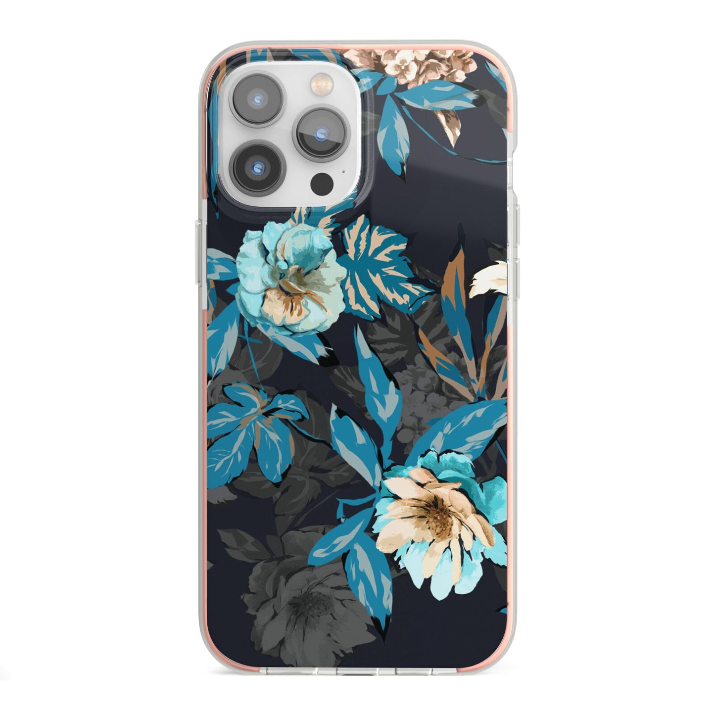 Blossom Flowers iPhone 13 Pro Max TPU Impact Case with Pink Edges