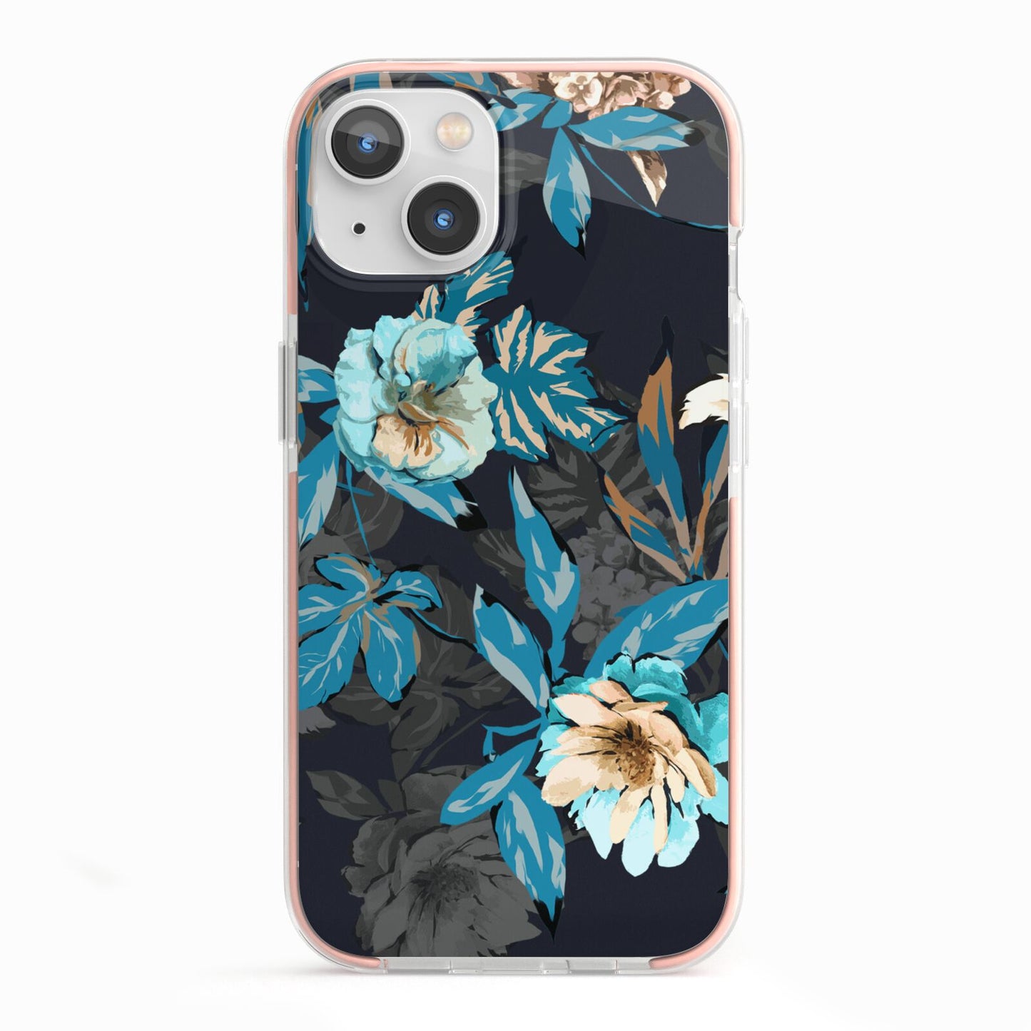 Blossom Flowers iPhone 13 TPU Impact Case with Pink Edges