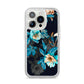 Blossom Flowers iPhone 14 Pro Glitter Tough Case Silver