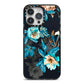 Blossom Flowers iPhone 14 Pro Max Black Impact Case on Silver phone